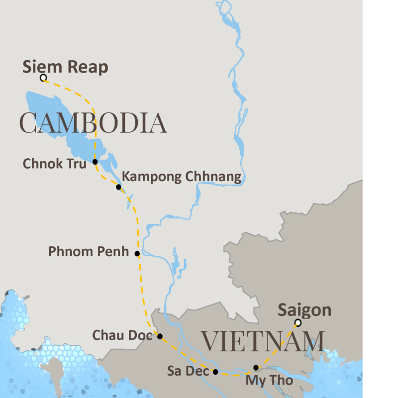 Map of Magnificent Mekong Map of Magnificent Mekong