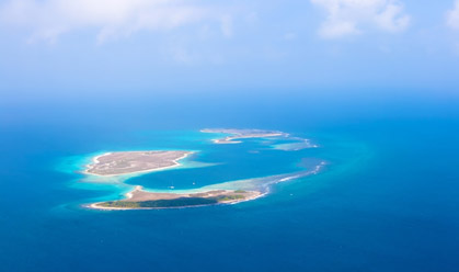 Los Roques, Venezuela from the air